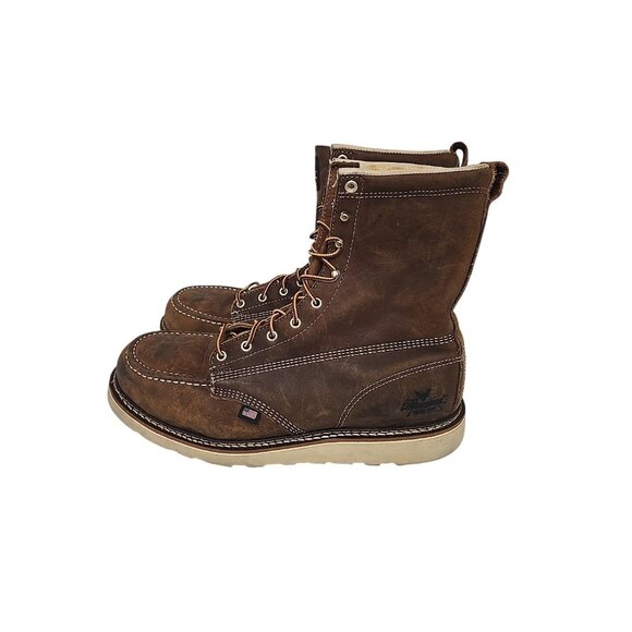 Thorogood Men's 8" Steel Toe Wedge Sole Work Boot (U.S.A.) 804-4478 Brown 13D - Picture 5 of 7